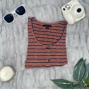Cropped Stripped Tee